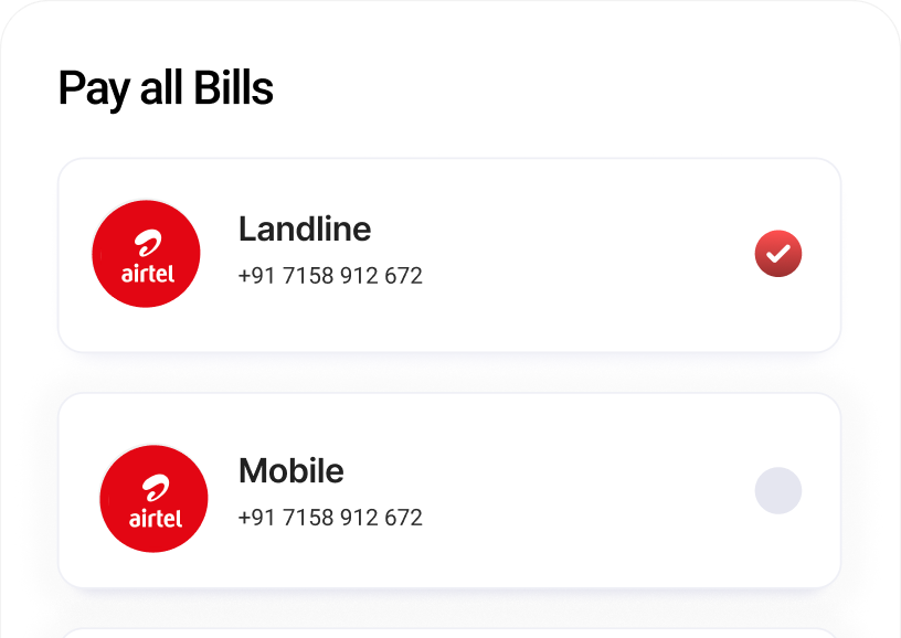 Pay multiple bills in one go